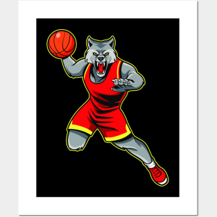 Wolf Basketball Posters and Art